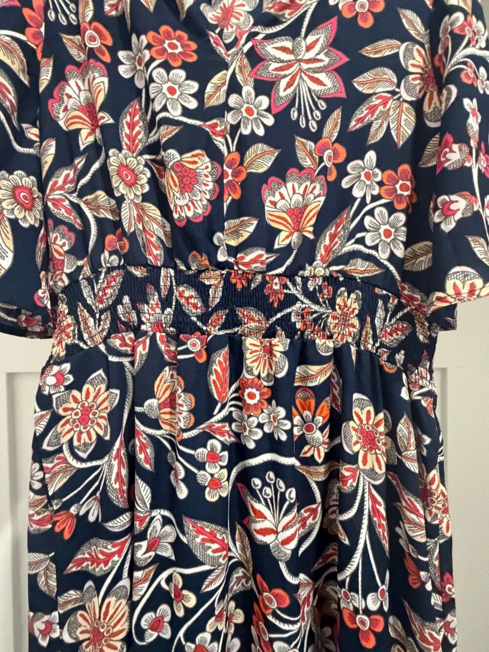 Belle by Kim Gravel XL Floral Dreams Tiered Flutter Sleeve Dress - Picture 4 of 4